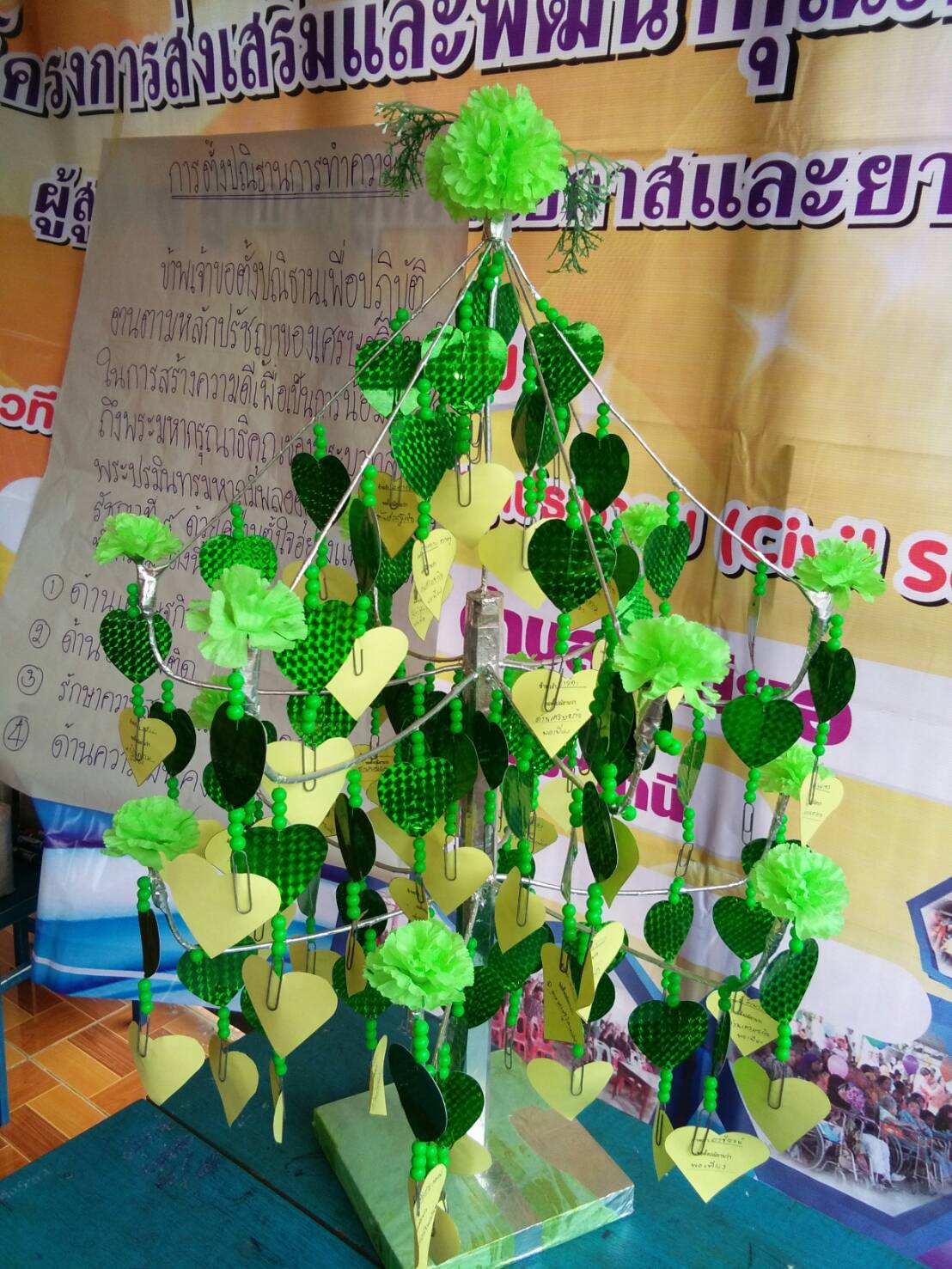 พัฒนากรประจำตำบลกะมิยอจัดกิจกรรมเวทีประชาคมตั้งปณิธานและสัญญาประชาคม (civil society)