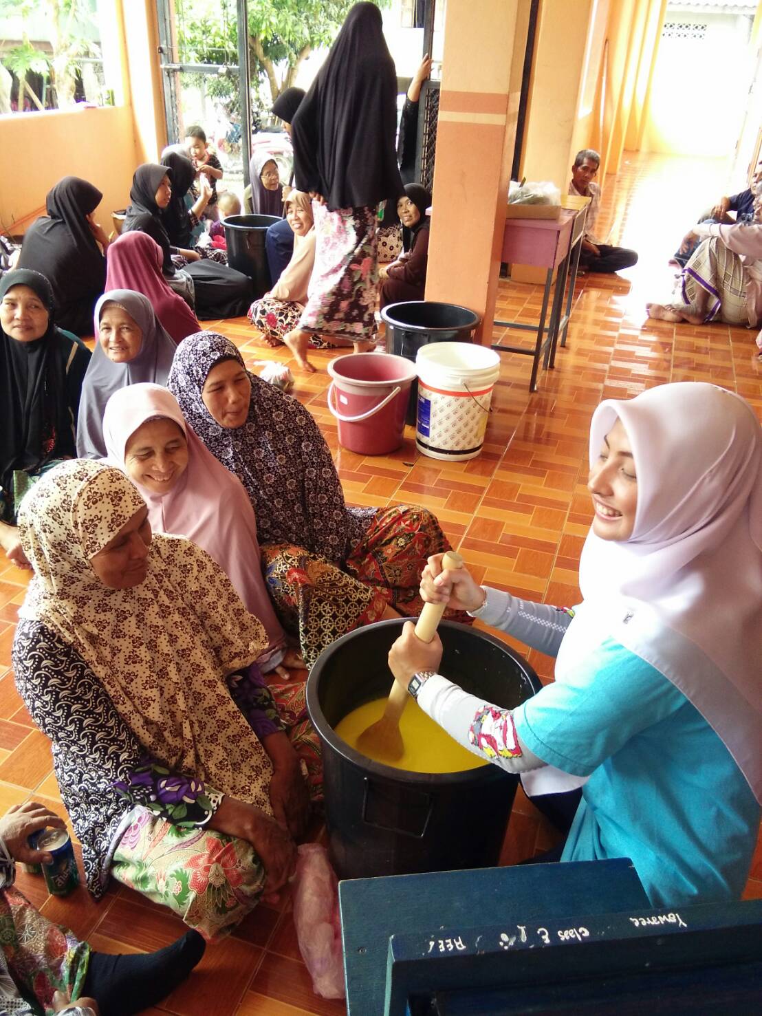 พัฒนากรประจำตำบลกะมิยอจัดกิจกรรมเวทีประชาคมตั้งปณิธานและสัญญาประชาคม (civil society)