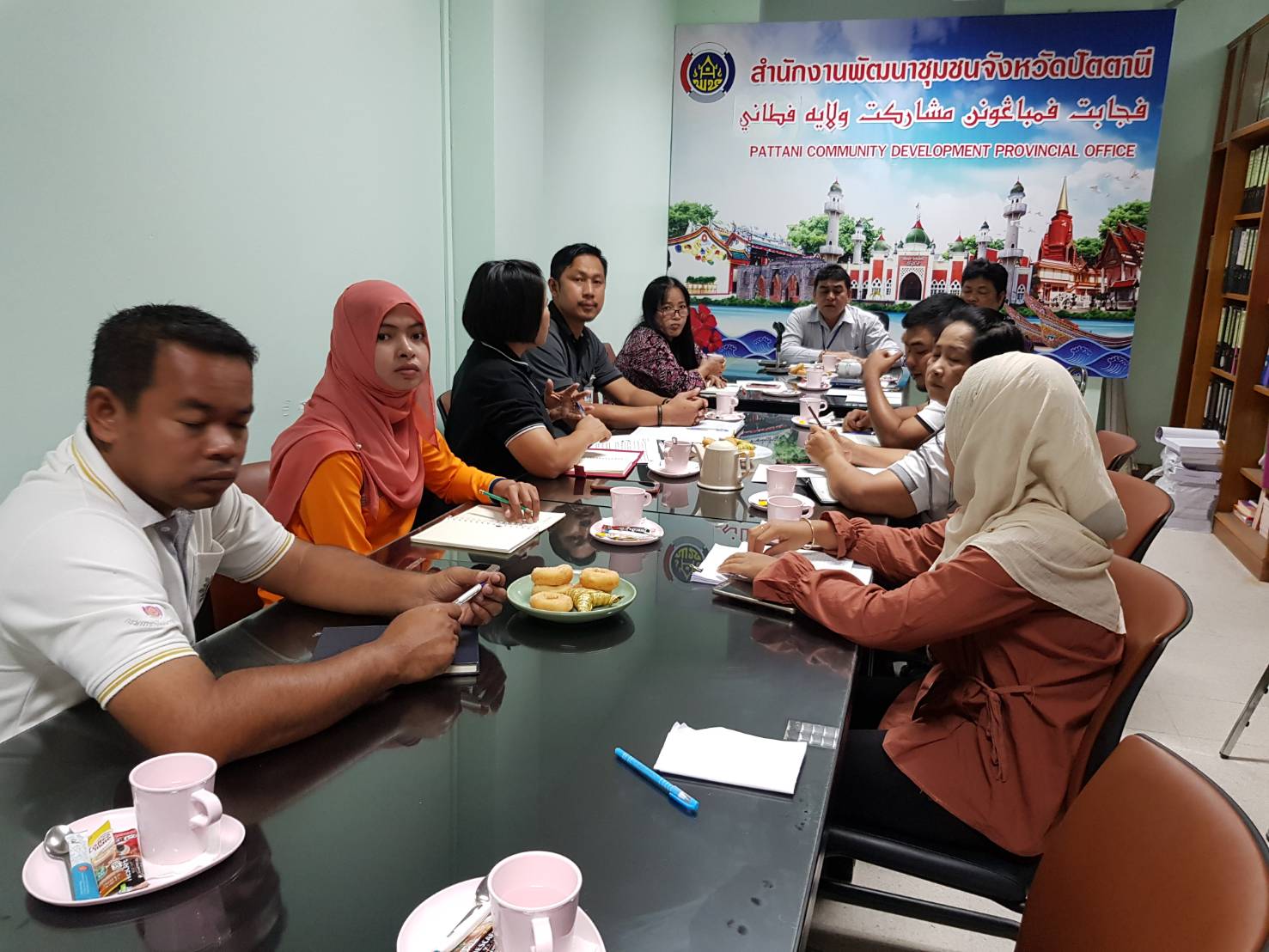 รับฟังการประชุมกรมการพัฒนาชุมชน ครั้งที่ 2/2561 ผ่านระบบคอนเฟอร์เรนซ์