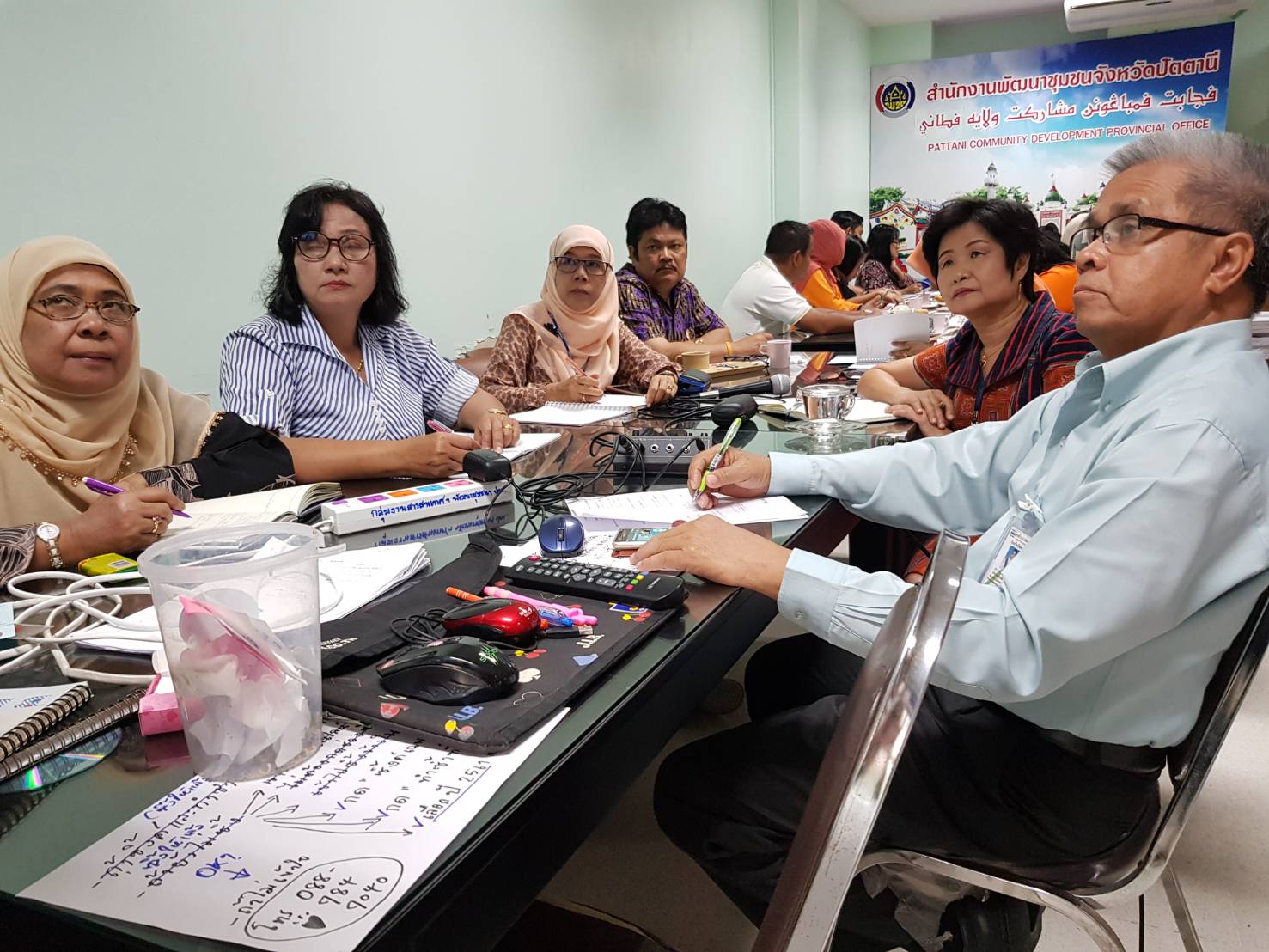 รับฟังการประชุมกรมการพัฒนาชุมชน ครั้งที่ 2/2561 ผ่านระบบคอนเฟอร์เรนซ์