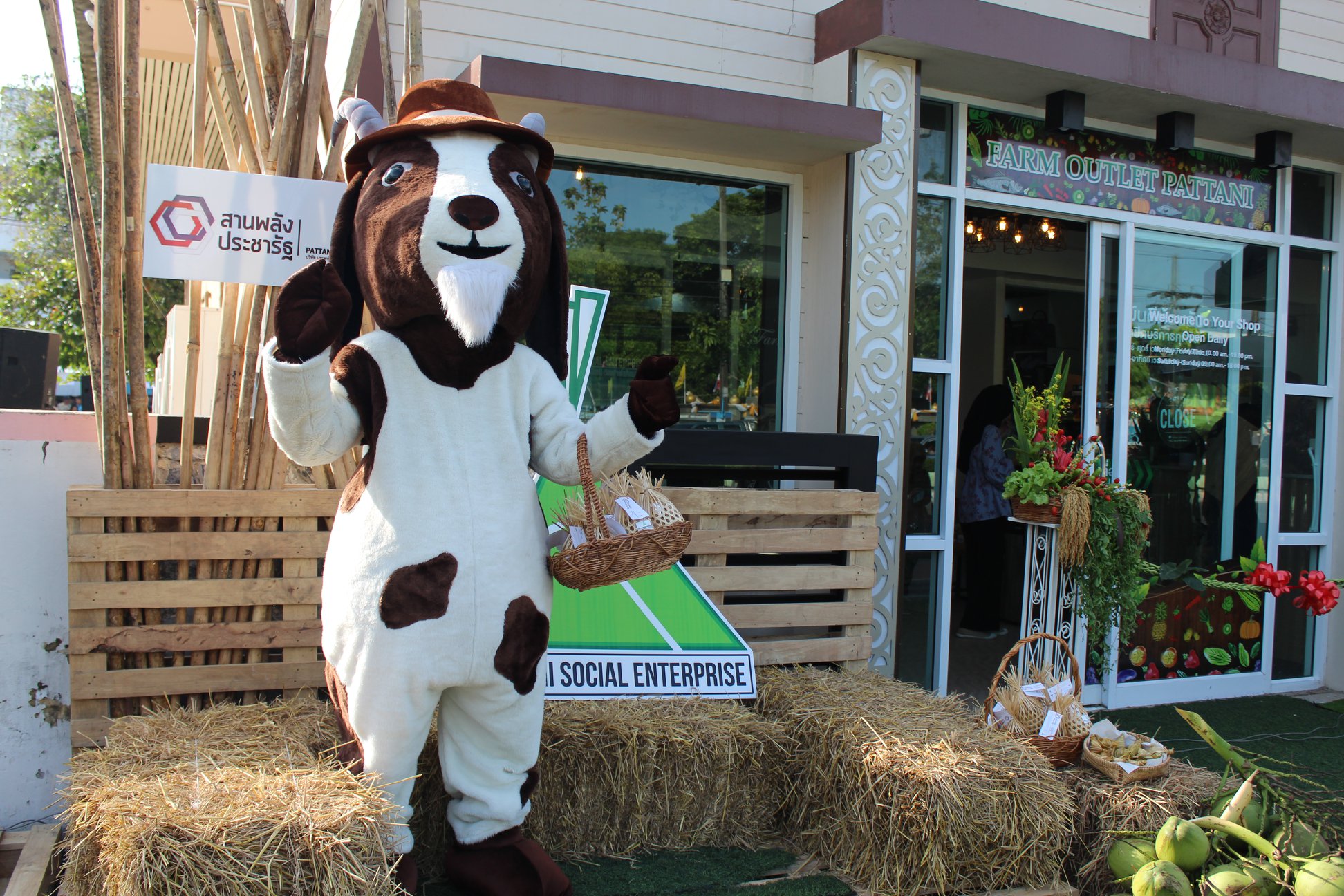 จังหวัดปัตตานี ร่วมกับพช.ปัตตานีและบ.ประชารัฐรักสามัคคีปัตตานี (วิสาหกิจเพื่อสังคม) จำกัด เปิดร้านฟาร์มเอาท์เลตอย่างเป็นทางการ