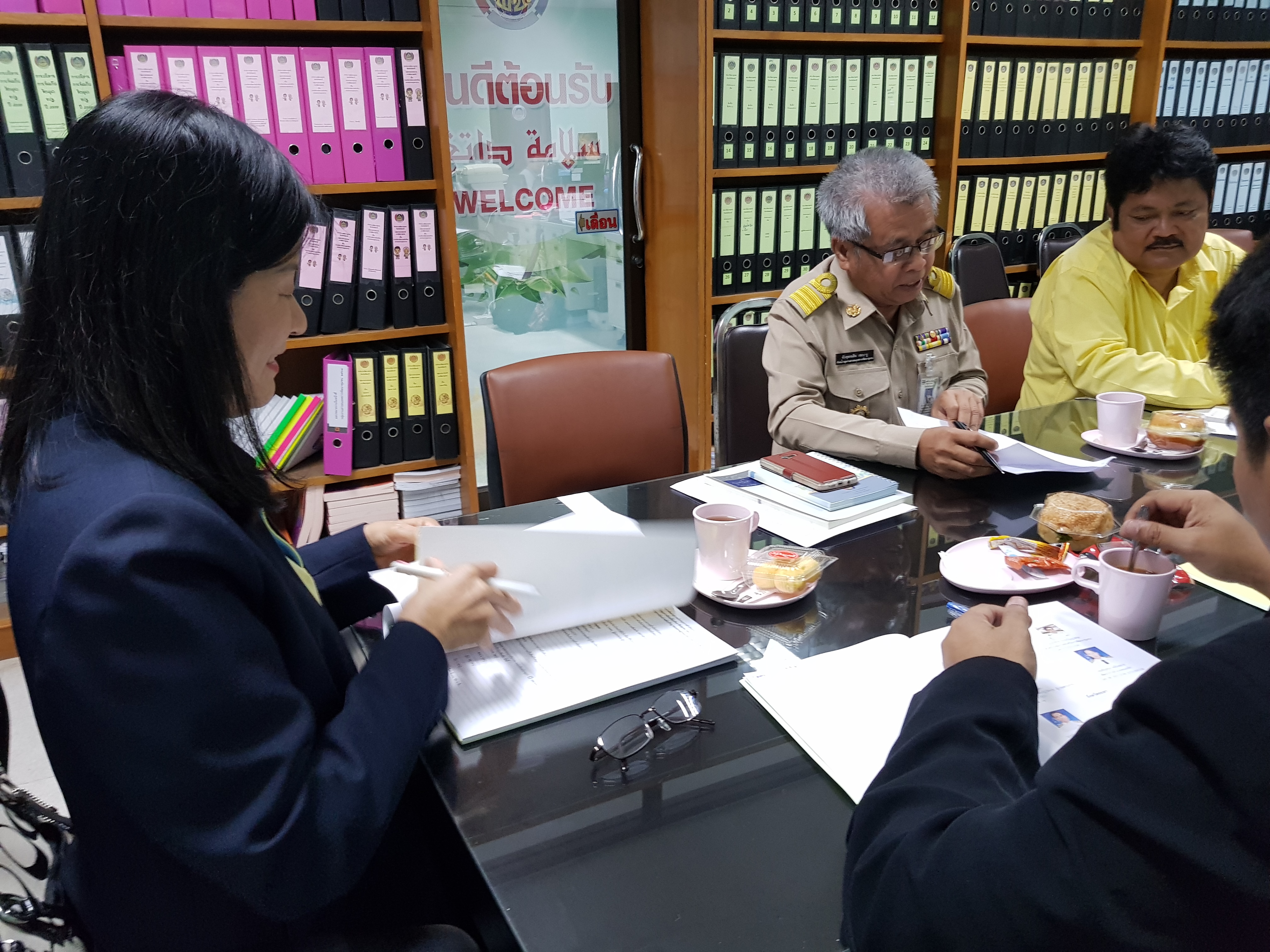 สพจ.ปัตตานี ร่วมต้อนรับ คณะติดตามจากสำนักเสริมสร้างความเข้มแข็งชุมชน กรมการพัฒนาชุมชน