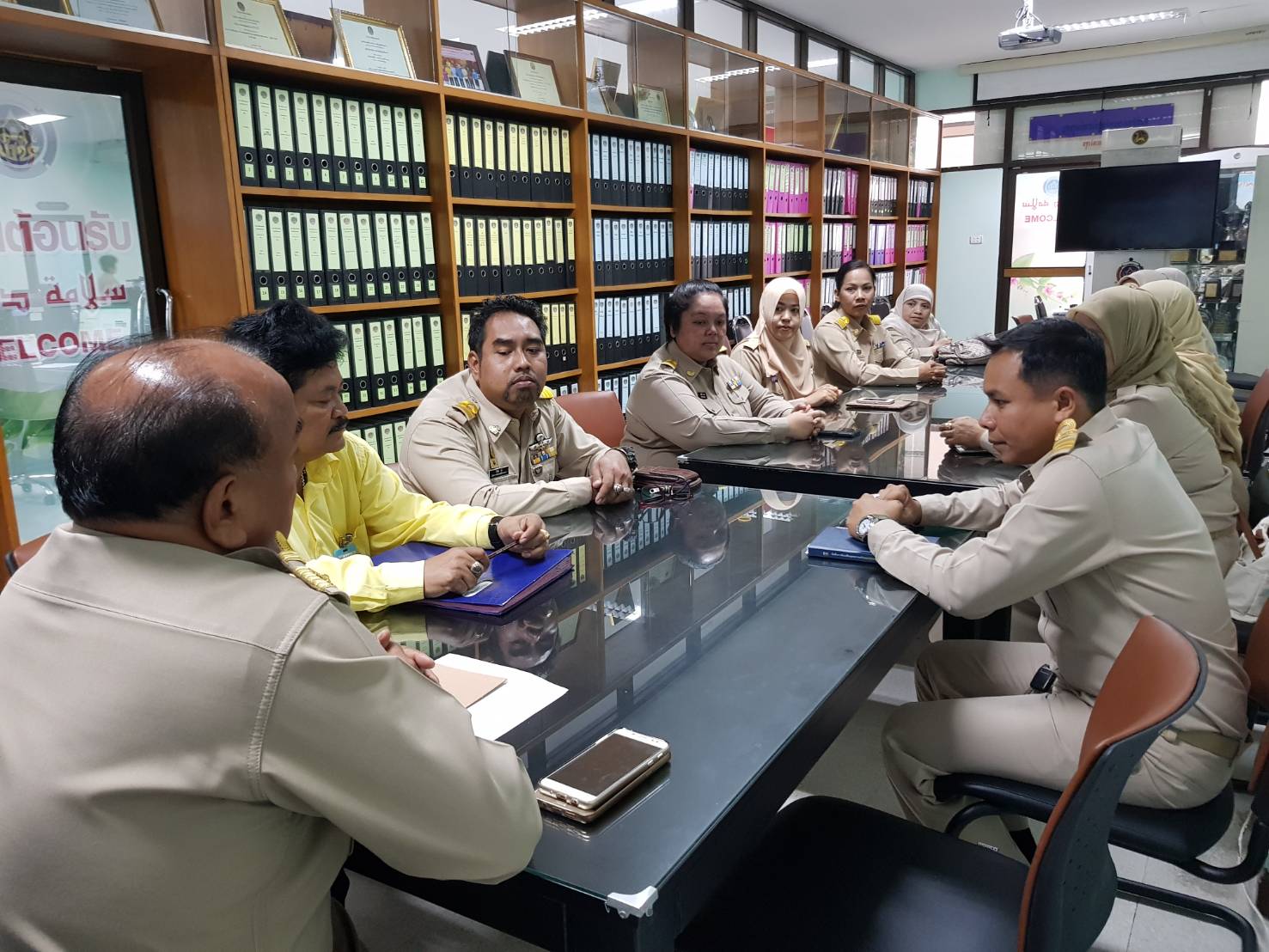 พัฒนาการจังหวัดปัตตานี มอบนโยบายและให้โอวาทแก่นักวิชาการพัฒนาชุมชน ในโอกาสมารายงานตัวปฏิบัติราชการในพื้นที่จังหวัดปัตตานี