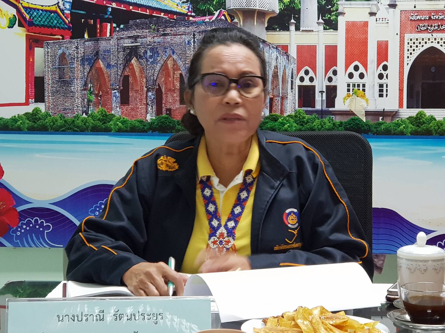 พช.ปัตตานี ประชุมรายงานผลการปฏิบัติงานกิจกรรมและโครงการตามยุทธศาสตร์กรมการพัฒนาชุมชนและยุทธศาสตร์จังหวัดฯ