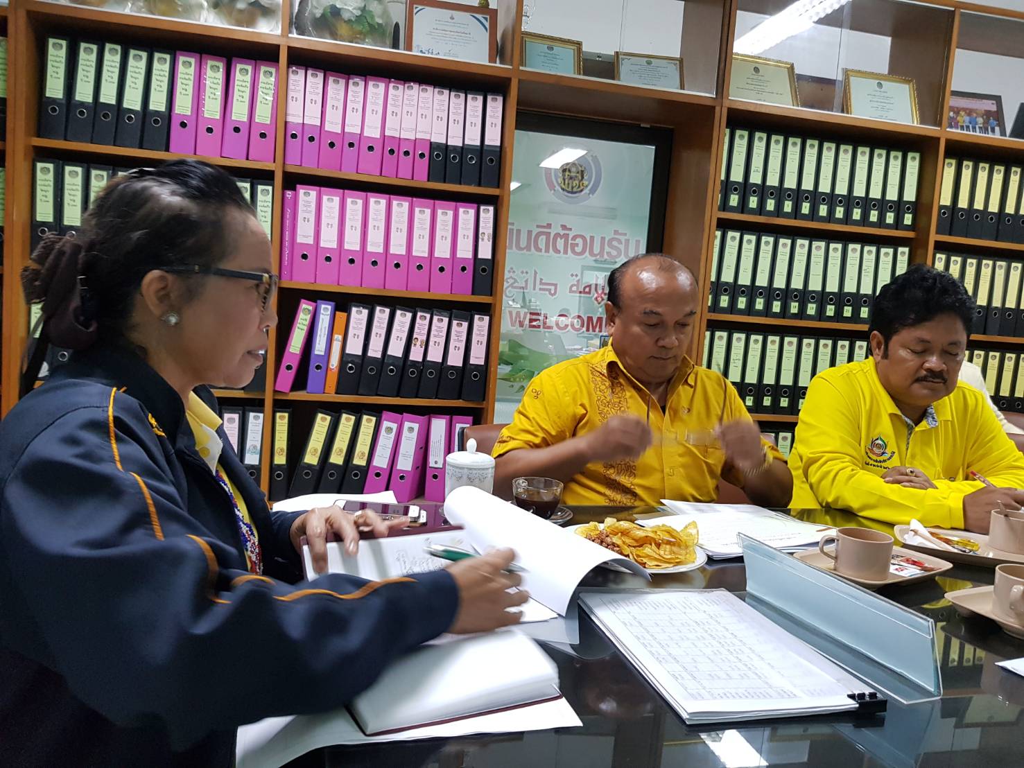 พช.ปัตตานี ประชุมรายงานผลการปฏิบัติงานกิจกรรมและโครงการตามยุทธศาสตร์กรมการพัฒนาชุมชนและยุทธศาสตร์จังหวัดฯ