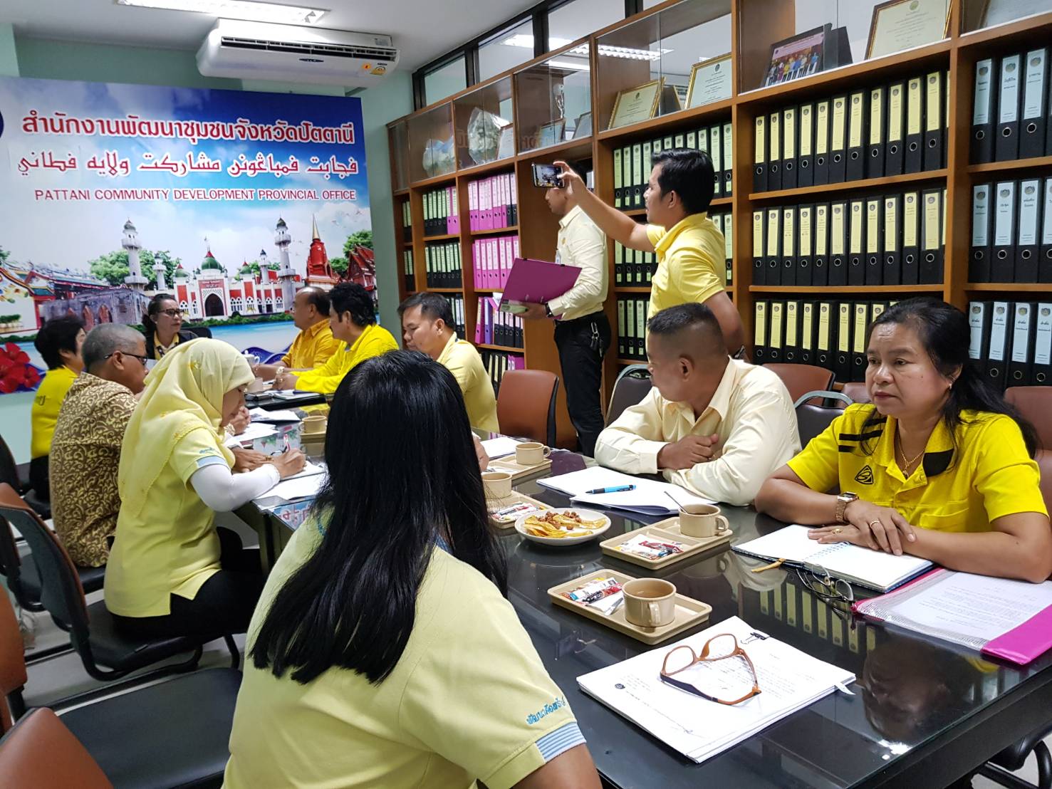 พช.ปัตตานี ประชุมรายงานผลการปฏิบัติงานกิจกรรมและโครงการตามยุทธศาสตร์กรมการพัฒนาชุมชนและยุทธศาสตร์จังหวัดฯ