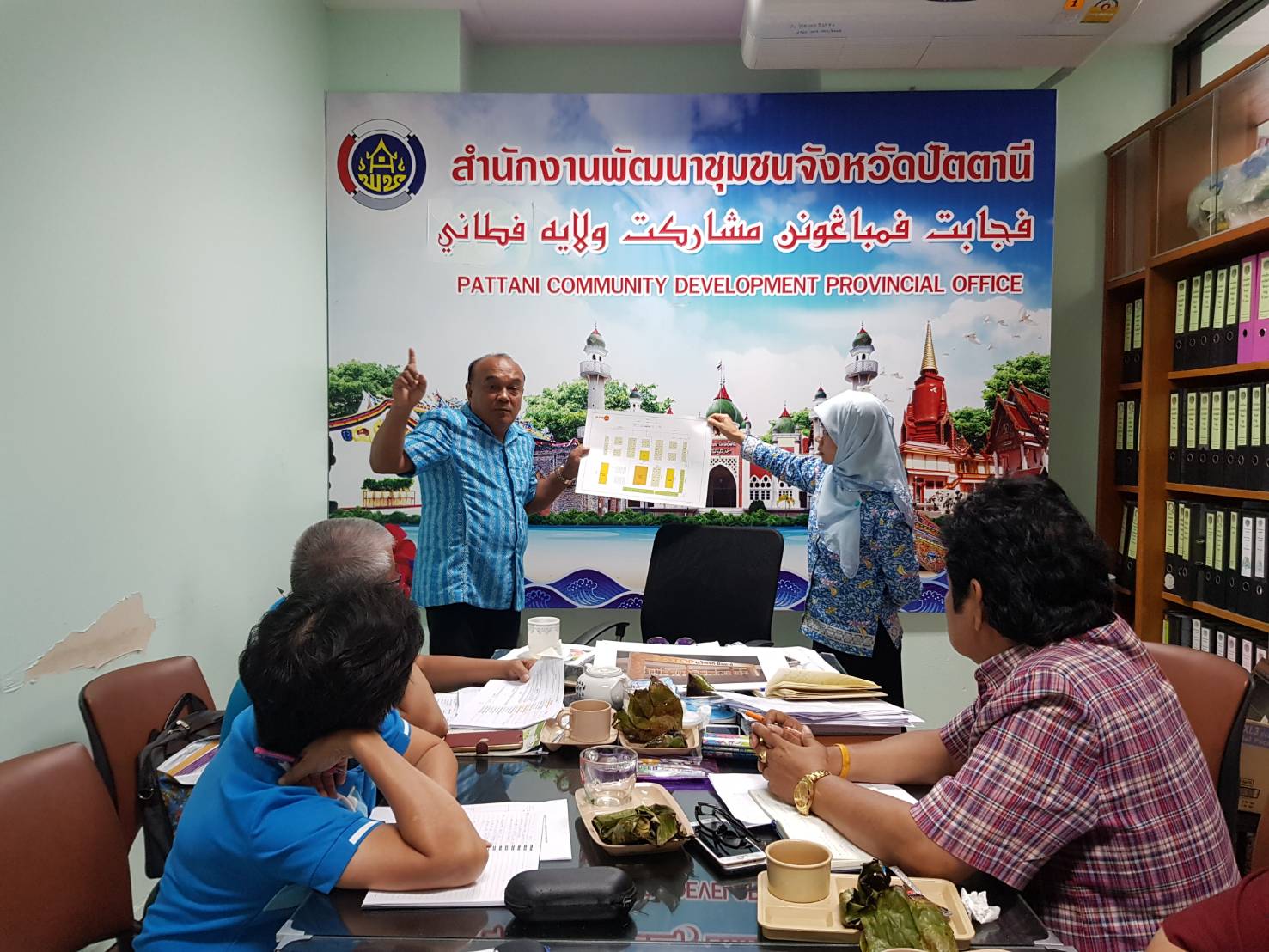 พัฒนาการจังหวัดปัตตานี ประชุมมอร์นิ่งบรีฟเพื่อสรุปงานและวางแผนการดำเนินงานตามยุทธศาสตร์กรมฯ /จังหวัด ประจำปีงบประมาณ พ.ศ.2561