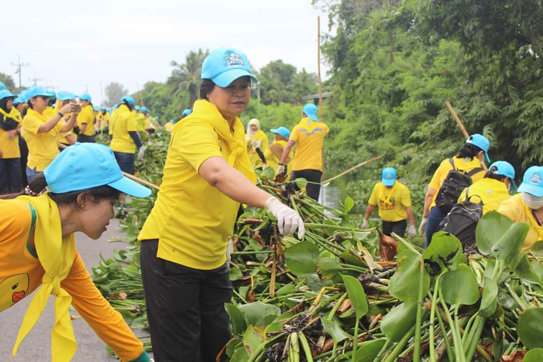 พช.ปัตตานี ร่วมโครงการจิตอาสา หน่วยพระราชทานและประชาชนจิตอาสา “เราทำความ ดี ด้วยหัวใจ” ร่วมกันทำกิจกรรมบำเพ็ญประโยชน์กำจัดวัชพืช