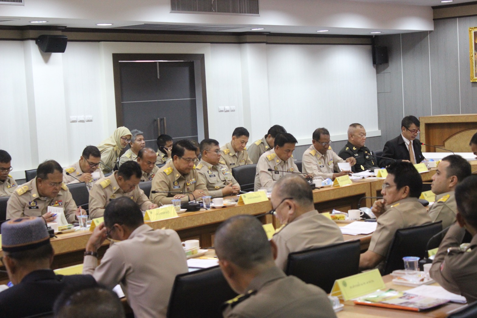 พัฒนาการจังหวัดปัตตานี ร่วมประชุมคณะกรมการจังหวัด หัวหน้าส่วนราชการฯ ครั้งที่ 10/2561 ประจำเดือนตุลาคม 2561