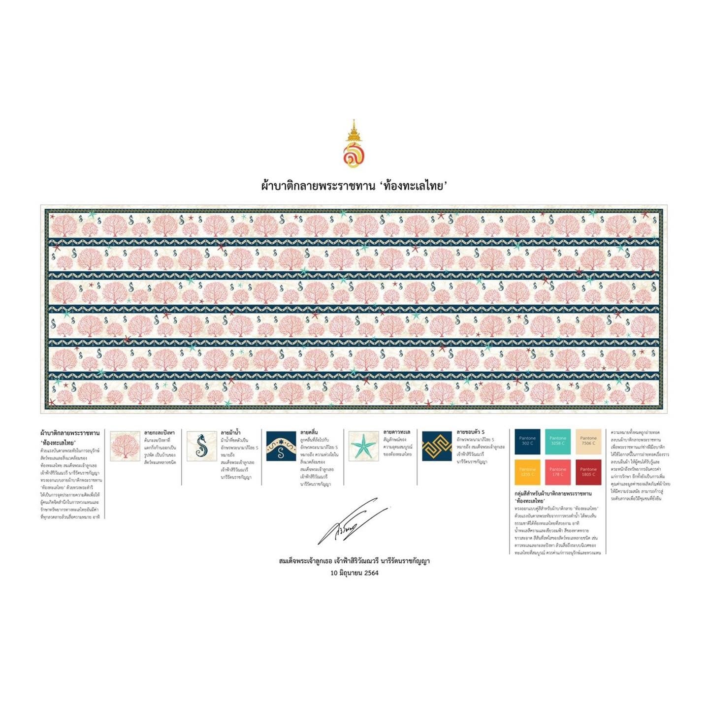 งานวาดมือทั้งผืน! พช.ปัตตานี ชื่นชมผ้าบาติก OTOP ปัตตานี ลายพระราชทาน สมเด็จพระเจ้าลูกเธอ เจ้าฟ้าสิริวัณณวรี นารีรัตนราชกัญญา ชื่อลายผ้า “ลายป่าแดนใต้