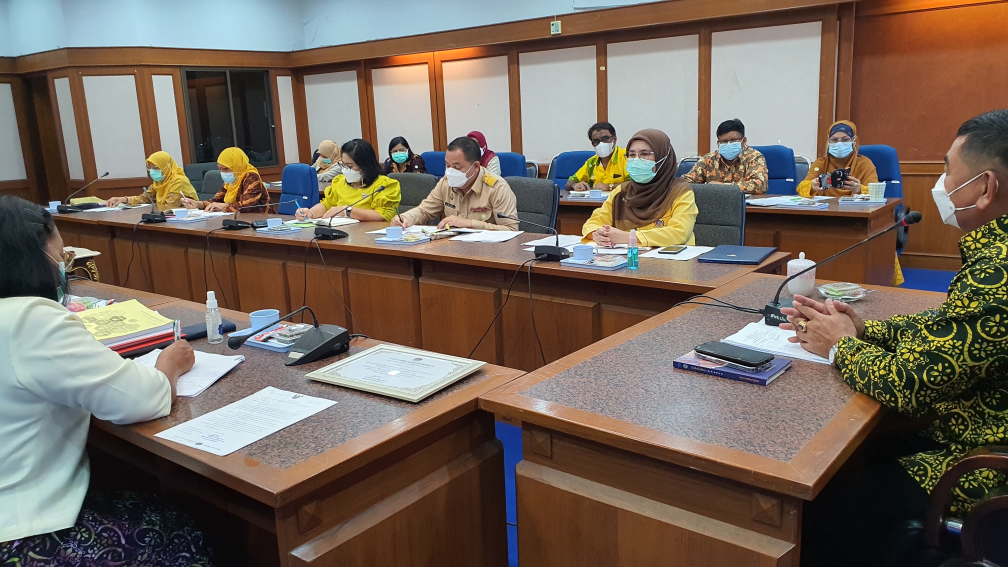 พัฒนาชุมชนจังหวัดปัตตานี ประชุมประจำเดือนตุลาคม พร้อมขับเคลื่อนงานพัฒนาชุมชน ปีงบประมาณ พ.ศ.2565