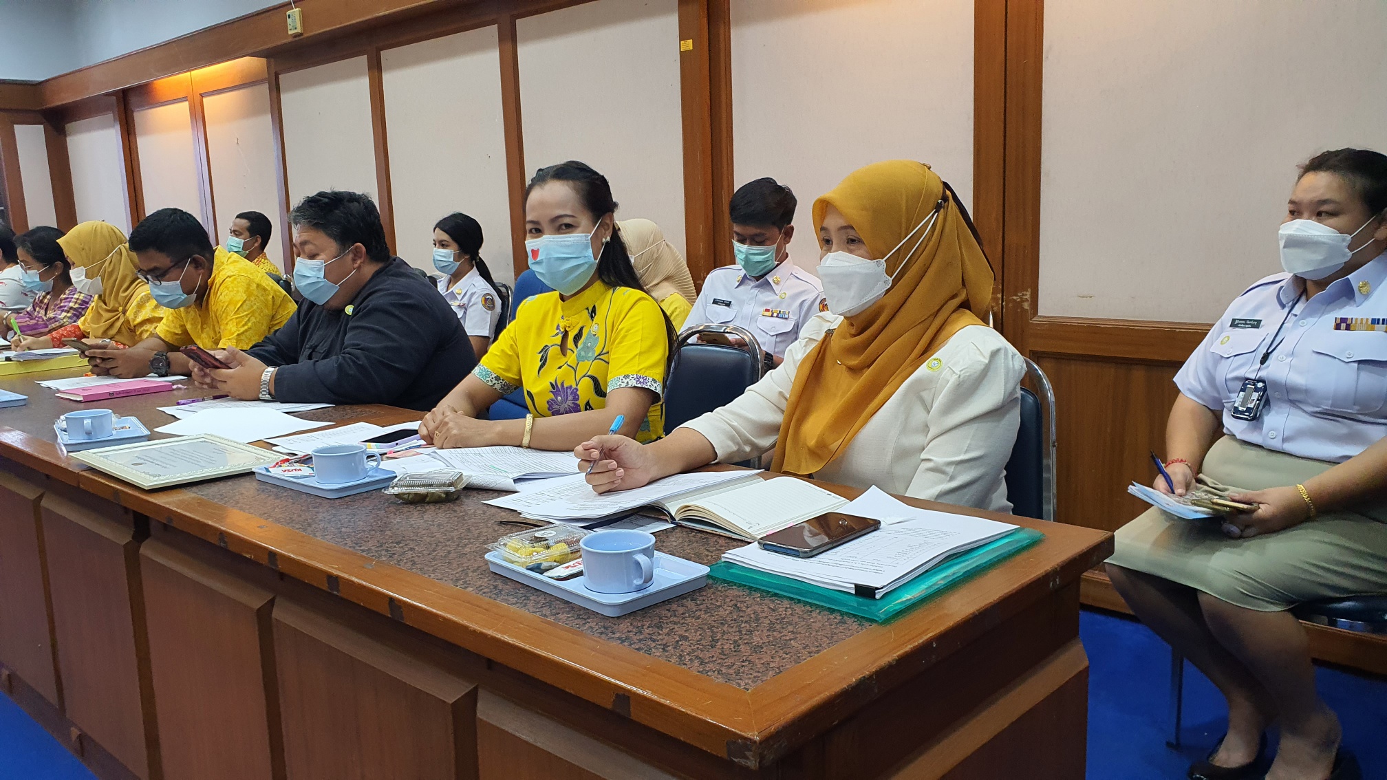 พัฒนาชุมชนจังหวัดปัตตานี ประชุมประจำเดือนตุลาคม พร้อมขับเคลื่อนงานพัฒนาชุมชน ปีงบประมาณ พ.ศ.2565