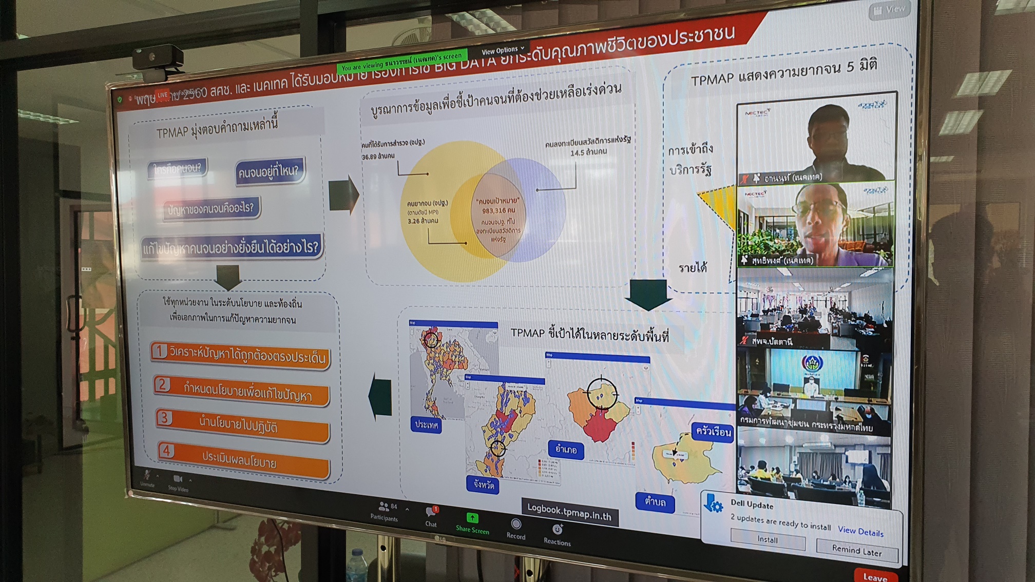 พช.ปัตตานี ร่วมประชุมฝึกอบรมการใช้งานระบบ TPMAP Logbook สำหรับเจ้าหน้าที่ปรับปรุงข้อมูลเพื่อการพัฒนาคุณภาพชีวิต