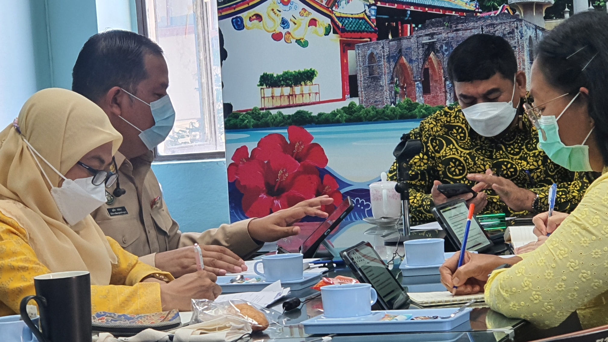 พช.ปัตตานี ร่วมประชุมกรมการพัฒนาชุมชน ประจำเดือนพฤศจิกายน ผ่านระบบการประชุมทางไกล (Video Conference) 76 จังหวัดทั่วประเทศ