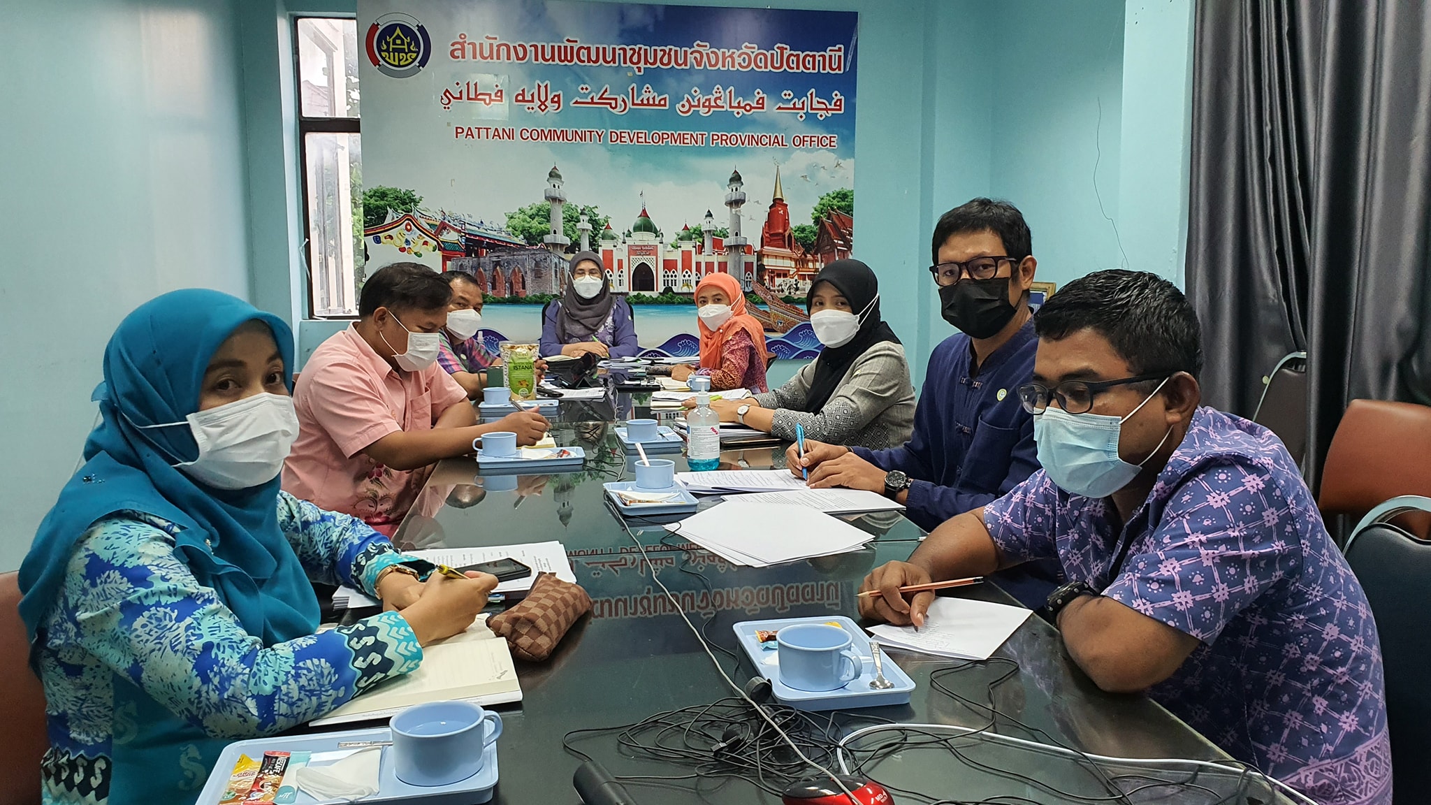 พช.ปัตตานี ร่วมประชุมกรมการพัฒนาชุมชน ประจำเดือนกุมภาพันธ์ ผ่านระบบการประชุมทางไกล (Video Conference) 76 จังหวัดทั่วประเทศ