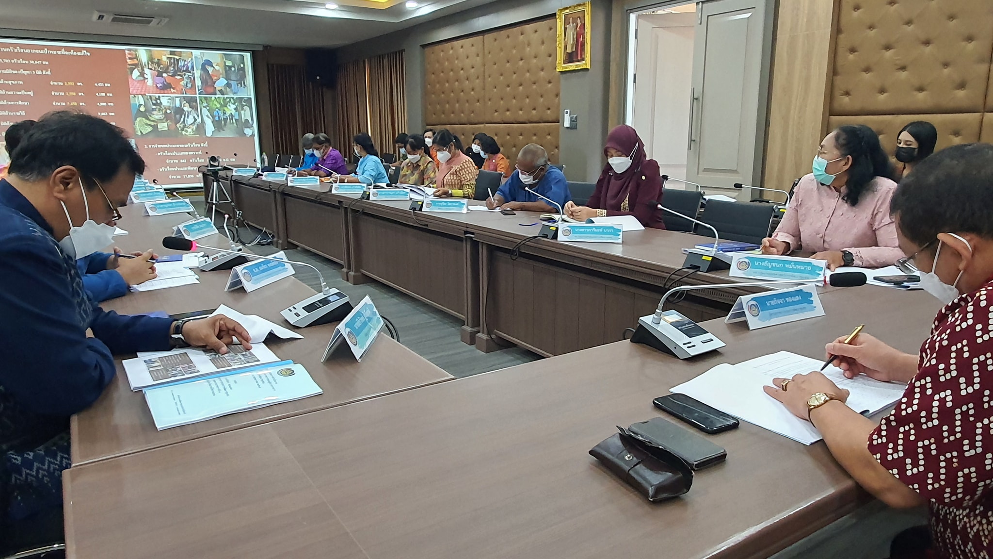 พช.ปัตตานี รายงานผลการดำเนินงานกิจกรรมพัฒนาชุมชนและการปฏิบัติราชการ ตามประเด็นการตรวจราชการกรมการพัฒนาชุมชน ปีงบประมาณ พ.ศ.2565