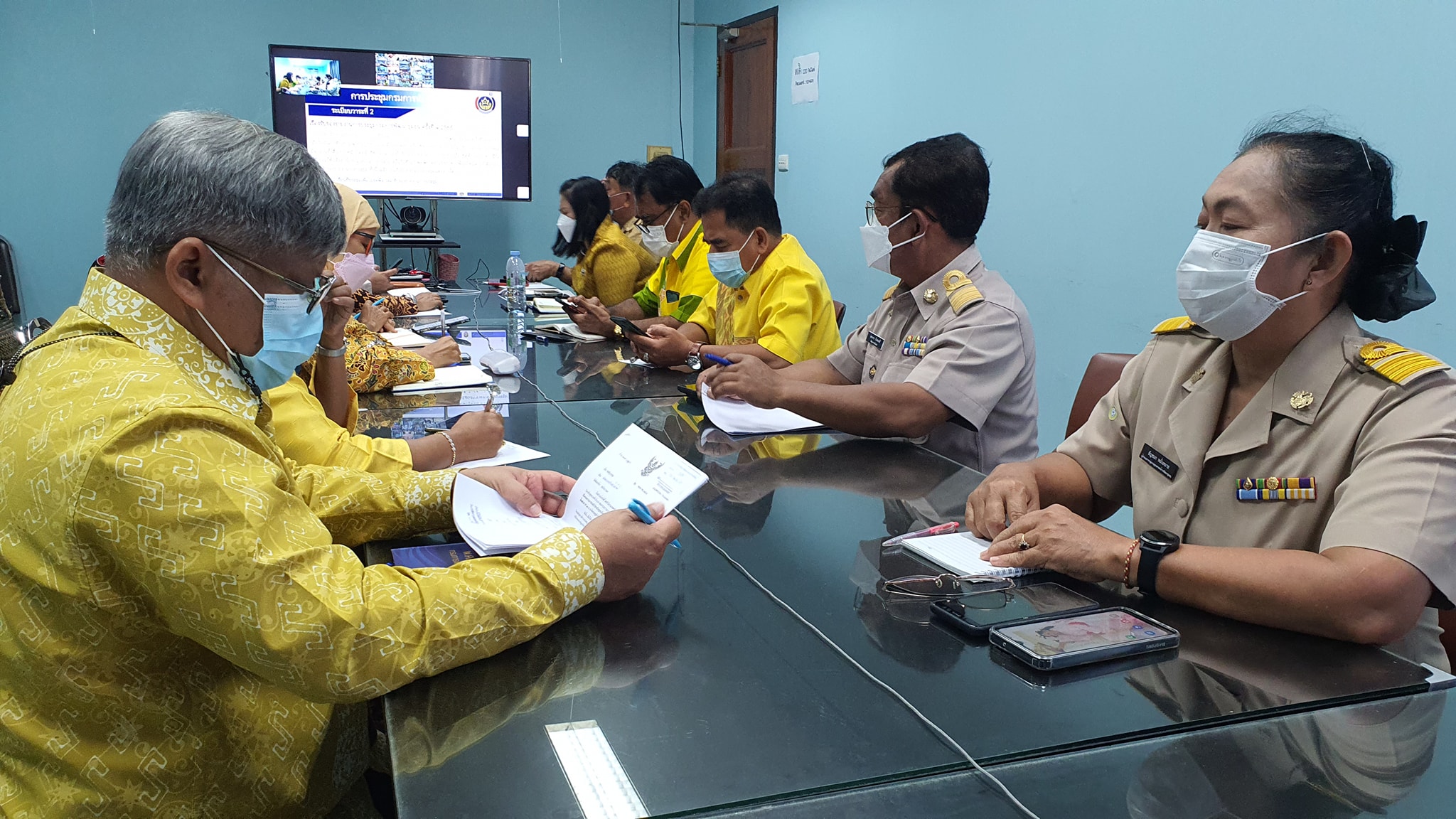 พช.ปัตตานี ร่วมประชุมกรมการพัฒนาชุมชน ประจำเดือนพฤษภาคม ผ่านระบบการประชุมทางไกล (Video Conference) 76 จังหวัดทั่วประเทศ